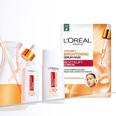 L&#039;Oréal Paris Revitalift Clinical Vitamin C Brightening Serum-Mask Maschera per il viso 26 g