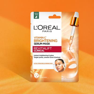 L&#039;Oréal Paris Revitalift Clinical Vitamin C Brightening Serum-Mask Maschera per il viso 26 g