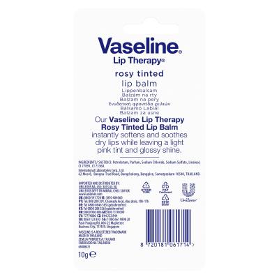 Vaseline Lip Therapy Rosy Tinted Lip Balm Tube Balsamo per le labbra donna 10 g