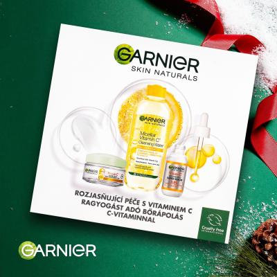 Garnier Skin Naturals Vitamin C Pacco regalo gel per la pelle Skin Naturals Vitamin C Glow Jelly Daily Care 50 ml + siero per la pelle Skin Naturals Vitamin C Super Glow Serum 30 ml + acqua micellare Skin Naturals Acqua detergente micellare alla vitamina C 400 ml