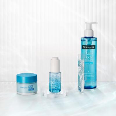 Neutrogena Hydro Boost Gift Set Pacco regalo gel viso idratante Hydro Boost Water Gel 50 ml + siero viso Hydro Boost siero concentrato all&#039;acido ialuronico 15 ml + gel detergente viso Hydro Boost Water Gel detergente 200 ml