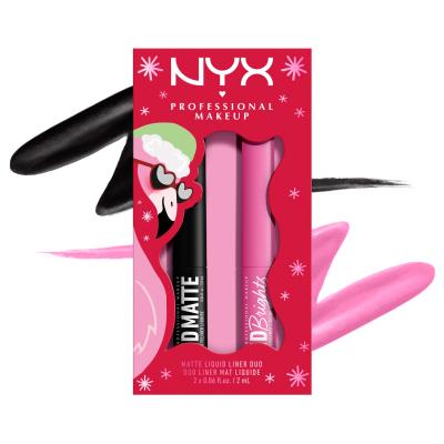 NYX Professional Makeup Fa La La L.A. Land Vivid Matte Liquid Liner Duo Pacco regalo eyeliner Vivid Matte Liquid Liner 2 x 2 ml