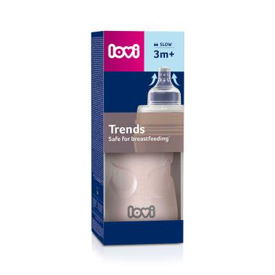 LOVI Trends Bottle 3m+ Pink Biberon bambino 250 ml