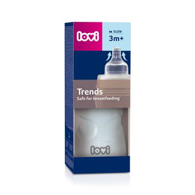 LOVI Trends Bottle 3m+ Green Biberon bambino 250 ml