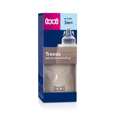 LOVI Trends Bottle 3m+ Beige Biberon bambino 250 ml