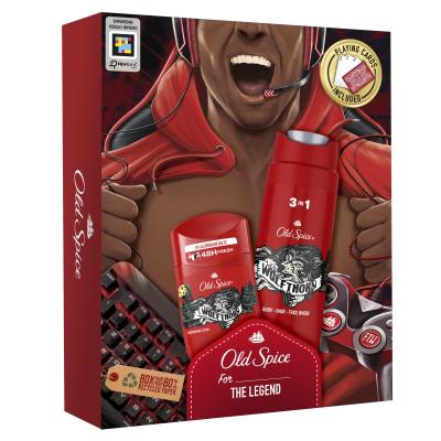 Old Spice Wolfthorn Pacco regalo deostick 50 ml + gel doccia 3in1 250 ml + carte da gioco