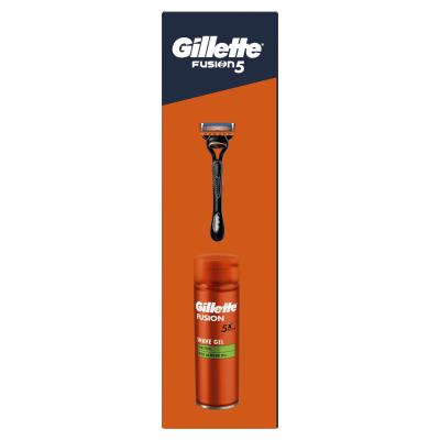 Gillette Fusion5 Pacco regalo rasoio Fusion5 1 pz + gel da barba Fusion Shave Gel Sensitive 200 ml