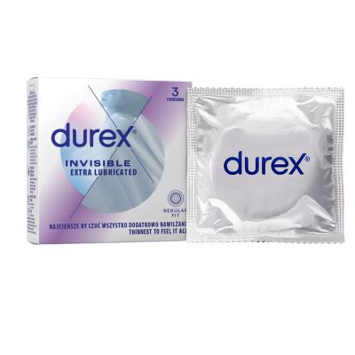 Durex Invisible Extra Lubricated Preservativi uomo Set