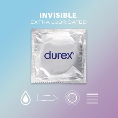 Durex Invisible Extra Lubricated Preservativi uomo Set