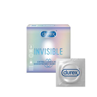 Durex Invisible Extra Lubricated Preservativi uomo Set