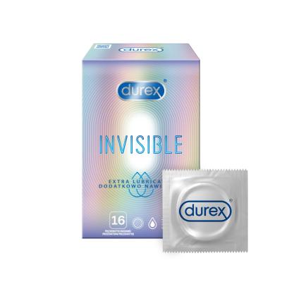 Durex Invisible Extra Lubricated Preservativi uomo Set