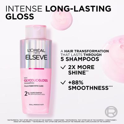 L&#039;Oréal Paris Elseve Glycolic Gloss Shampoo Shampoo donna 200 ml