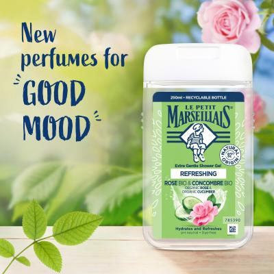 Le Petit Marseillais Extra Gentle Shower Gel Bio Rose &amp; Bio Cucumber Doccia gel 250 ml