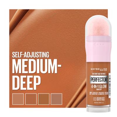 Maybelline Instant Anti-Age Perfector 4-In-1 Glow Fondotinta donna 20 ml Tonalità 03 Medium Deep