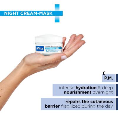 Mixa Hyalurogel Night Duo Crema notte per il viso donna Set