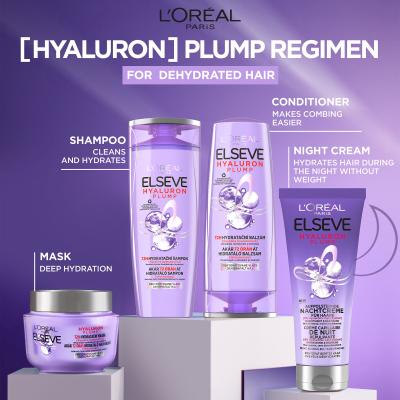 L&#039;Oréal Paris Elseve Hyaluron Plump Night Cream Maschera per capelli donna 200 ml