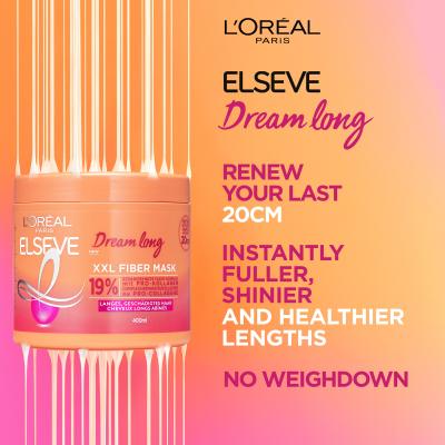 L&#039;Oréal Paris Elseve Dream Long XXL Fiber Mask Maschera per capelli donna 400 ml