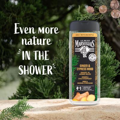 Le Petit Marseillais Ginger &amp; Cypress Wood Doccia gel uomo 400 ml