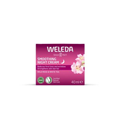 Weleda Wild Rose &amp; White Tea Smoothing Night Cream Crema notte per il viso donna 40 ml