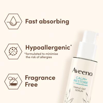 Aveeno Calm + Restore Triple Oat Serum Siero per il viso 30 ml