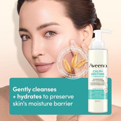 Aveeno Calm + Restore Nourishing Oat Cleanser Crema detergente 200 ml