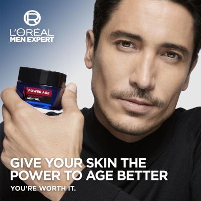 L&#039;Oréal Paris Men Expert Power Age Recharging Night Gel Gel per il viso uomo 50 ml