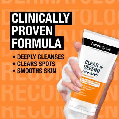 Neutrogena Clear &amp; Defend Face Scrub Peeling viso 150 ml