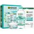 Garnier Skin Naturals Hyaluronic Aloe for Hydrating Pacco regalo gel viso Skin Naturals Hyaluronic Aloe Jelly Daily Moisturizing Care 50 ml + acqua micellare Skin Naturals Micellar Hyaluronic Aloe Water 400 ml + maschera viso Skin Naturals Hyaluronic Aloe Serum Tissue Mask 28 g