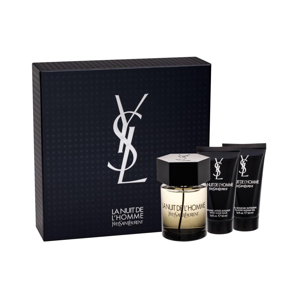 Yves Saint Laurent La Nuit De L´Homme Pacco regalo Eau de Toilette 100 ml + balsamo  dopobarba 50 ml + doccia gel 50 ml