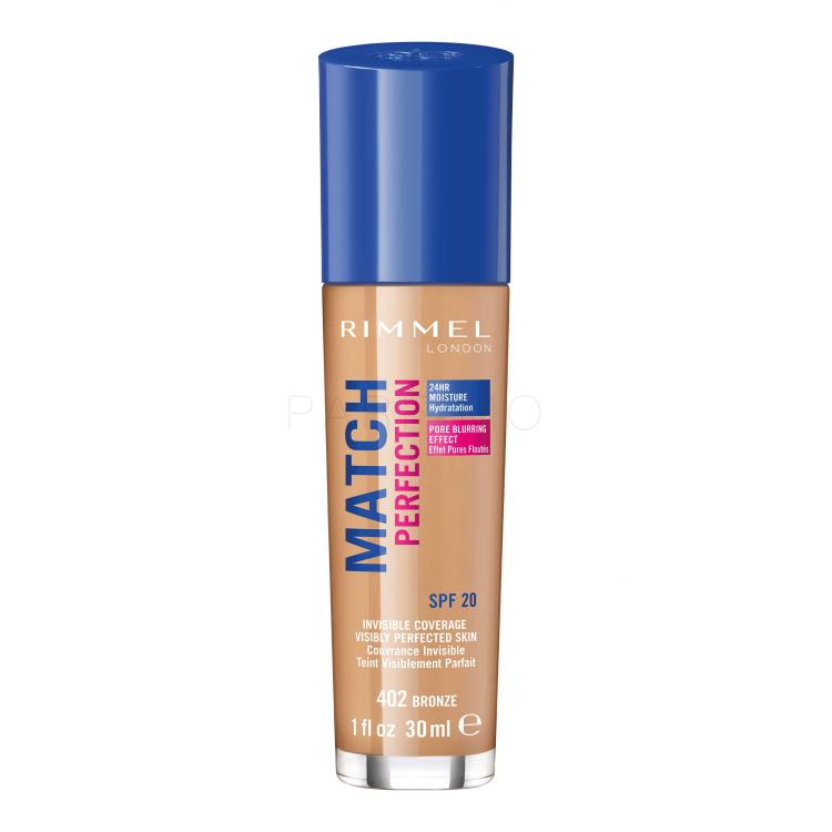 Rimmel London Match Perfection SPF20 Fondotinta donna 30 ml Tonalità 402 Bronze