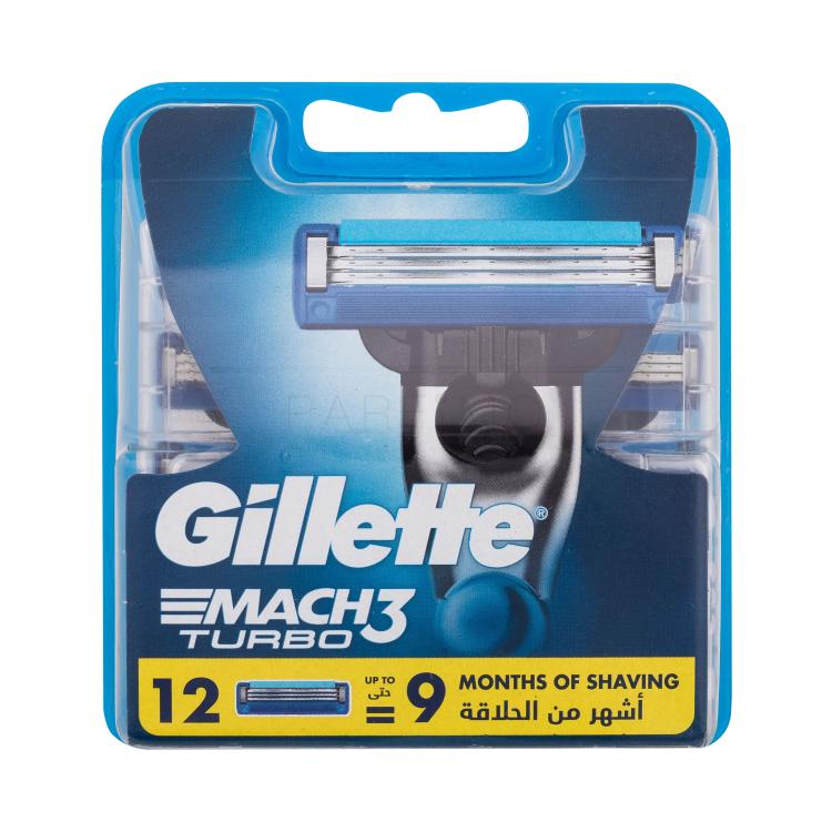 Gillette Mach3 Turbo Lama di ricambio uomo 12 pz