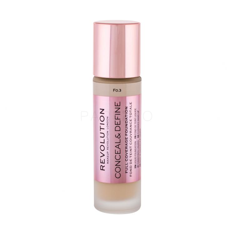 Makeup Revolution London Conceal &amp; Define Fondotinta donna 23 ml Tonalità F0,3