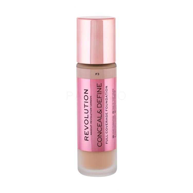 Makeup Revolution London Conceal &amp; Define Fondotinta donna 23 ml Tonalità F3