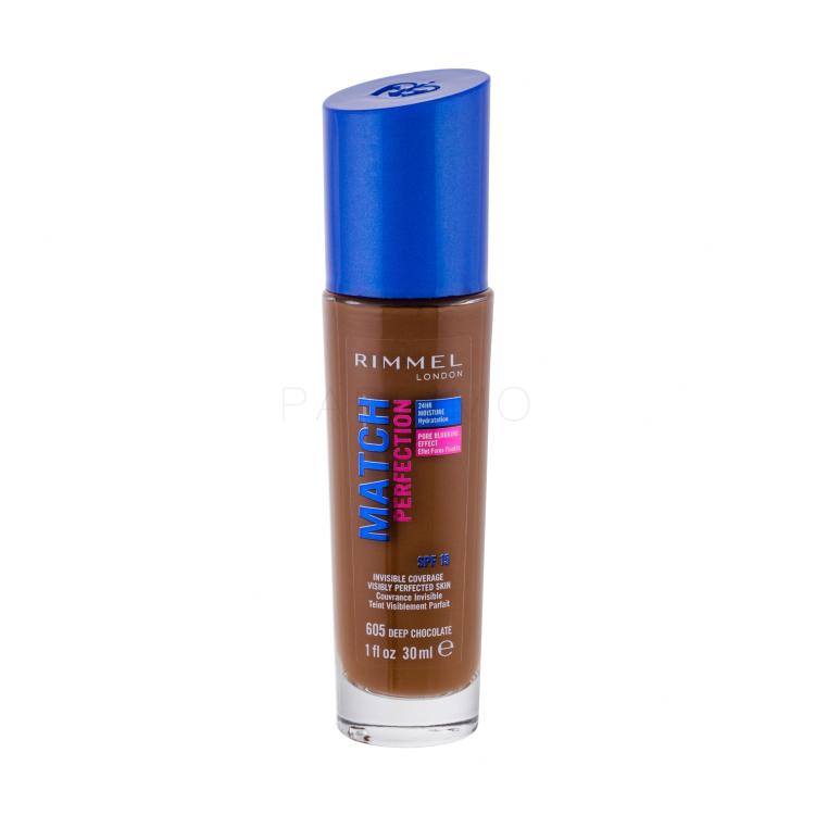 Rimmel London Match Perfection SPF15 Fondotinta donna 30 ml Tonalità 605 Deep Chocolate