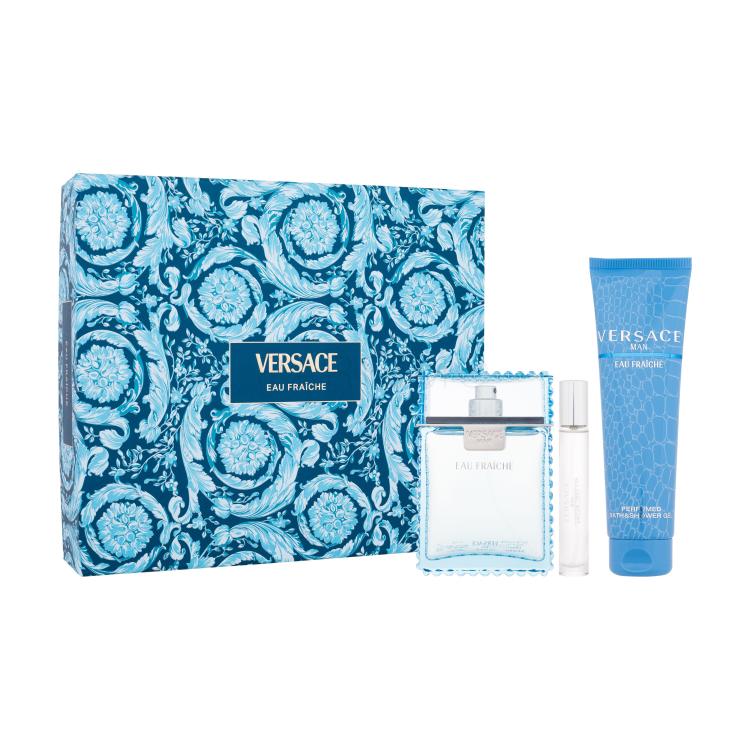 Versace Man Eau Fraiche Pacco regalo eau de toilette 100 ml + eau de toilette 10 ml + docci gel 150 ml