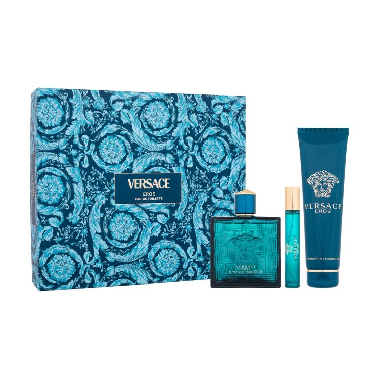 Versace Eros Pacco regalo eau de toilette 100 ml + eau de toilette 10 ml + doccia gel 150 ml