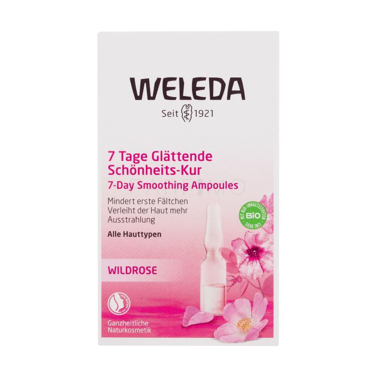 Weleda Wild Rose 7 Day Smoothing Beauty Treatment Siero per il viso donna 7x0,8 ml