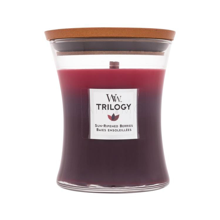 WoodWick Trilogy Sun Ripened Berries Candela profumata 275 g