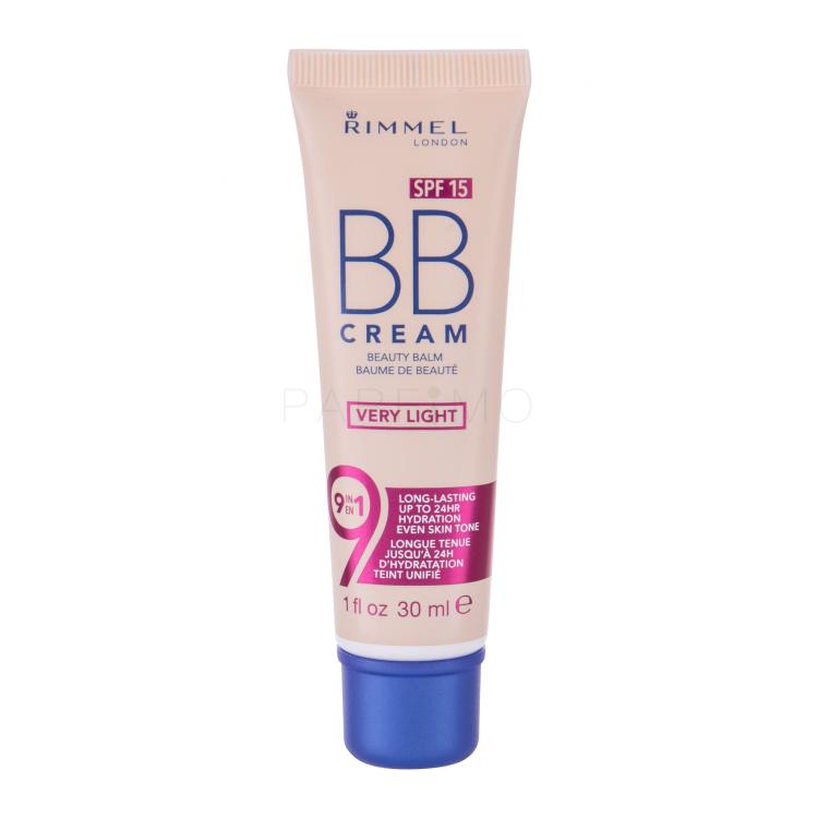 Rimmel London BB Cream 9in1 SPF15 BB cream donna 30 ml Tonalità Very Light