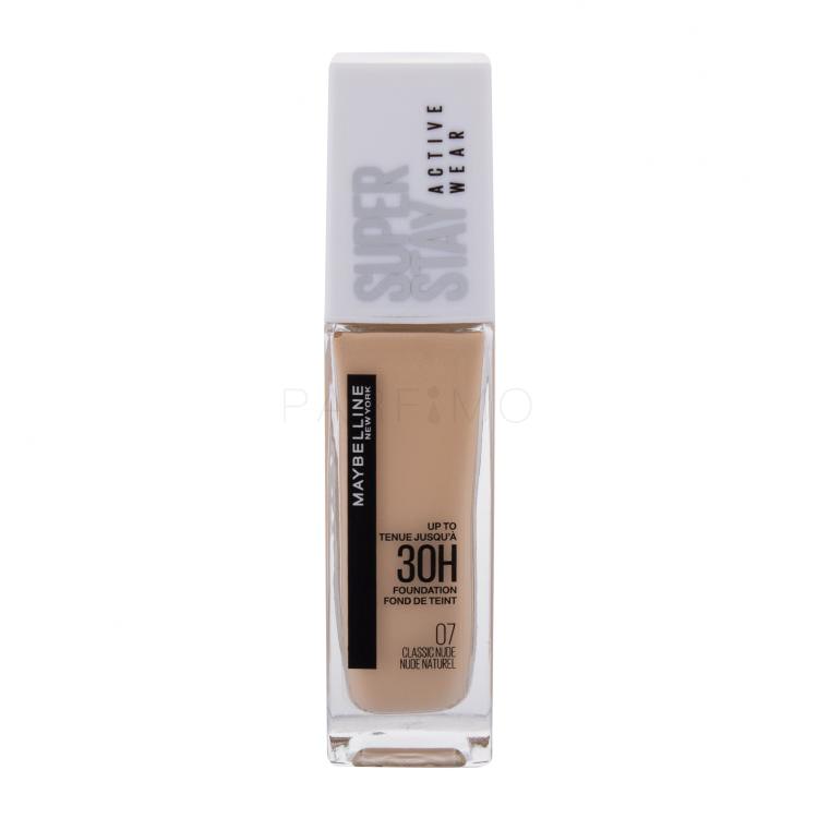 Maybelline Superstay Active Wear 30H Fondotinta donna 30 ml Tonalità 07 Classic Nude