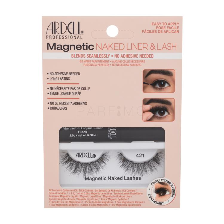 Ardell Magnetic Naked Lashes 421 Pacco regalo ciglia finte Magnetic Naked Lashes 421 1 pz + eyeliner Magnetic Liquid Liner 2,5 g Nero