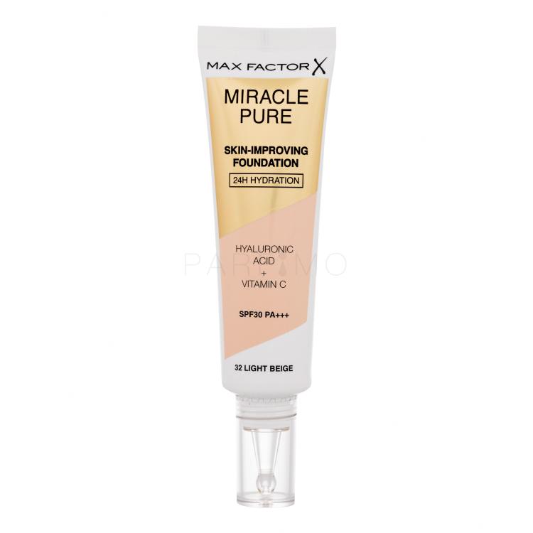 Max Factor Miracle Pure Skin-Improving Foundation SPF30 Fondotinta donna 30 ml Tonalità 32 Light Beige