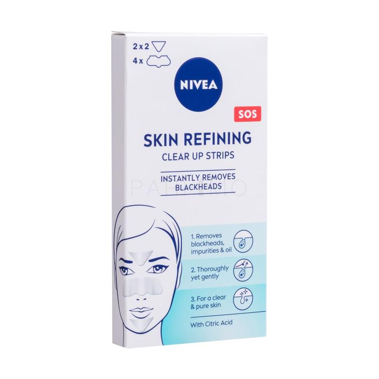 Nivea Skin Refining SOS Clear Up Strips Cura per la pelle problematica donna 8 pz