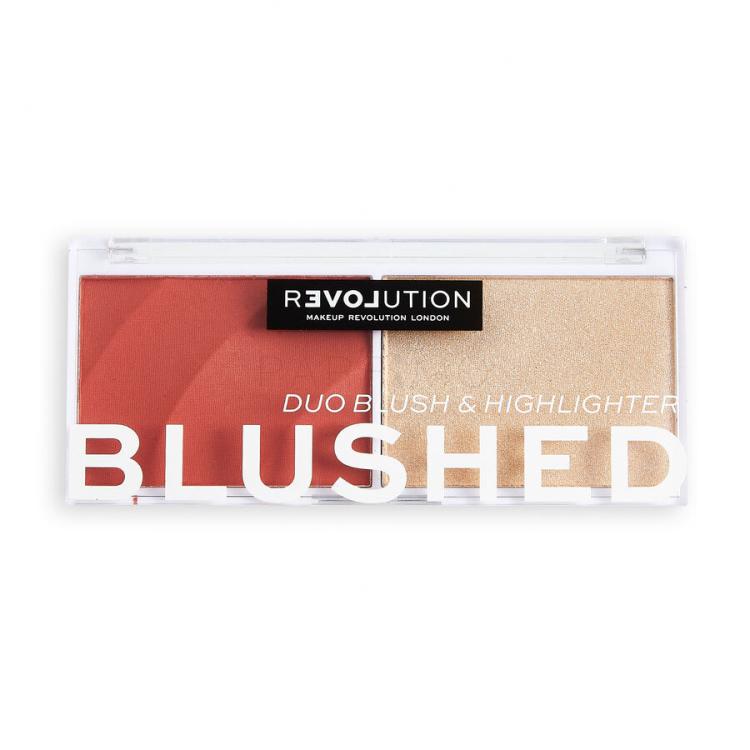 Revolution Relove Colour Play Blushed Duo Blush &amp; Highlighter Contouring palette donna 5,8 g Tonalità Daydream