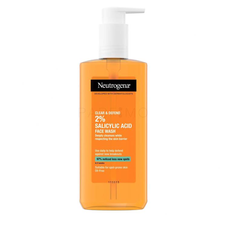 Neutrogena Clear &amp; Defend 2% Salicylic Acid Facial Wash Gel detergente 200 ml