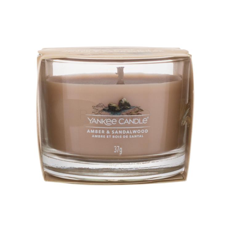 Yankee Candle Amber &amp; Sandalwood Candela profumata 37 g