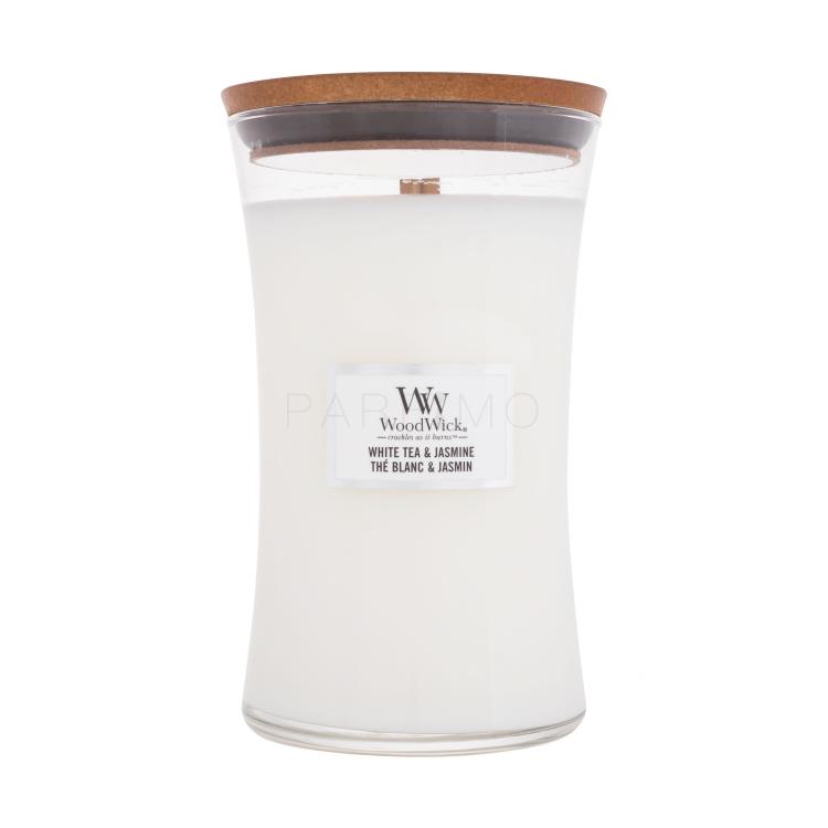 WoodWick White Tea &amp; Jasmine Candela profumata 610 g