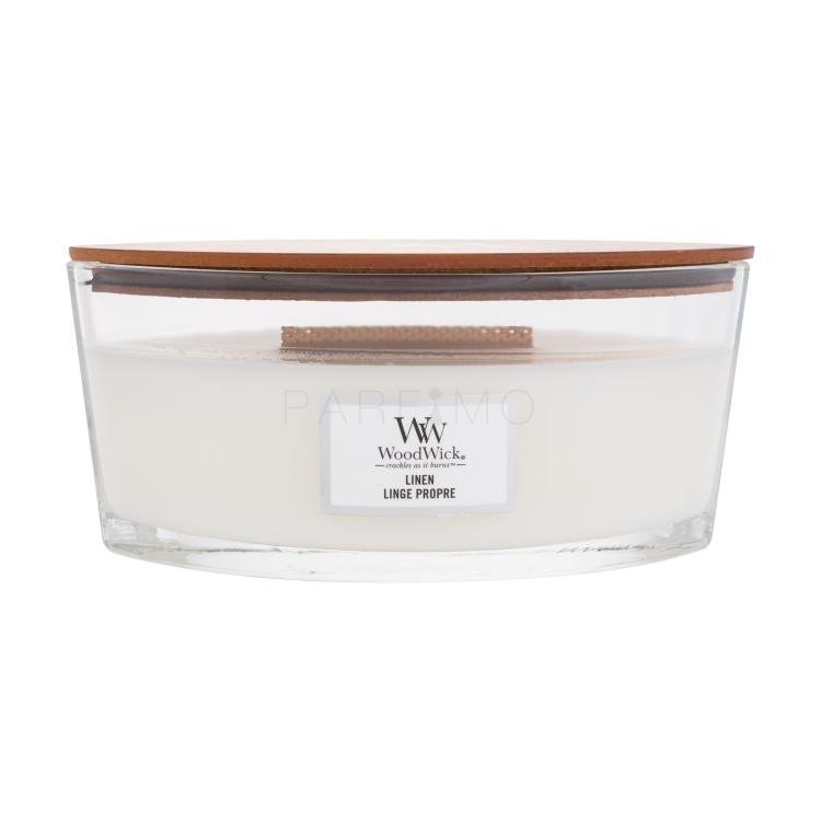 WoodWick Linen Candela profumata 453,6 g