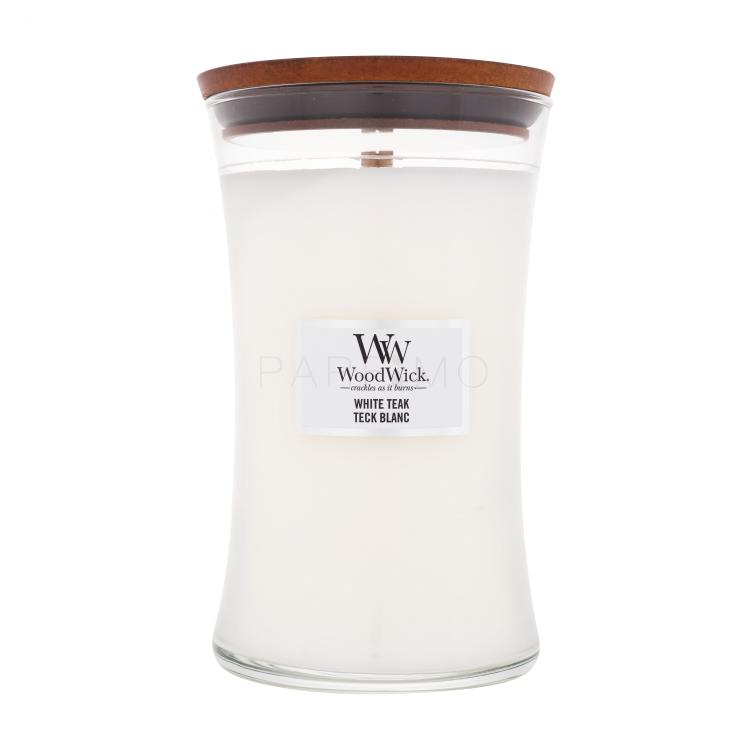 WoodWick White Teak Candela profumata 610 g