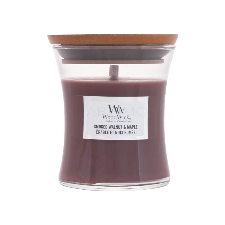 WoodWick Smoked Walnut &amp; Maple Candela profumata 85 g